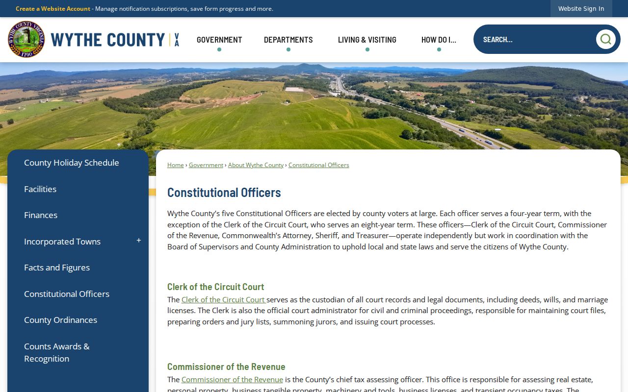 Wythe County criminal records and constitutional officers source